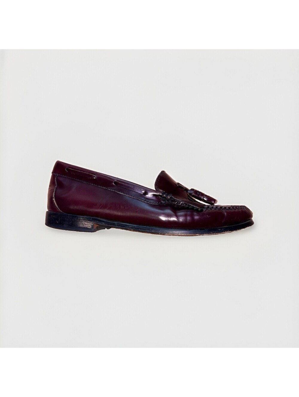 G.H. Bass Weejuns Women’s 7 M Burgundy Leather Tassel Kiltie Loafers Shoes